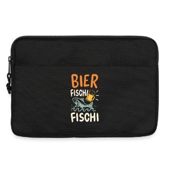 Bier Fischi Fischi Angler Fischer Angeltour Angeln - Laptoptasche 13" - Schwarz - Vorne