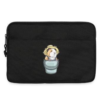 Meerschweinchen Landwirt Eimer Bauernhof - Laptoptasche 13" - Schwarz - Vorne