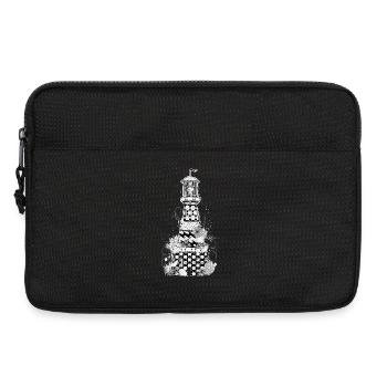 Detailed lighthouse with shells and corals - Laptop bag 13" - black - Front