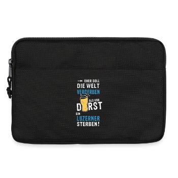 eher soll die Welt verderben als vor Durst ein Luz - Laptoptasche 13" - Schwarz - Vorne