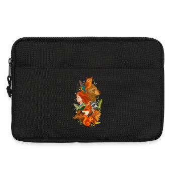 Fille avec des animaux – Harmonie de l’homme et de la nature - Sacoche pour ordinateur portable 13 pouces - noir - Devant