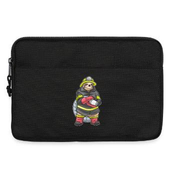 Faultier Feuerwehrmann Feuerwehrschlauch Feuerwehr - Laptoptasche 13" - Schwarz - Vorne