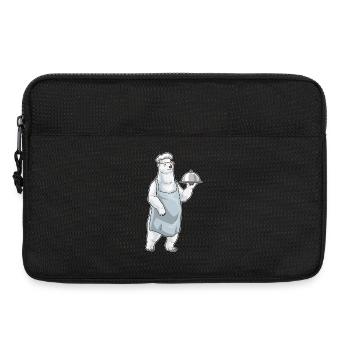 Eisbär Koch Servierglocke Kochen - Laptoptasche 13" - Schwarz - Vorne