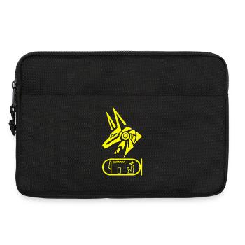 Egyptian god Anubis (yellow) - Laptop bag 13" - black - Front