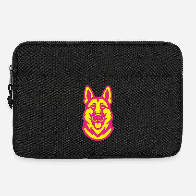 Schäferhund Pop-Art - Laptoptasche 13" - Schwarz