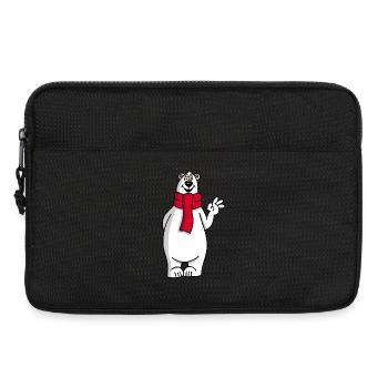Lustiger Eisbär - Laptoptasche 13" - Schwarz - Vorne