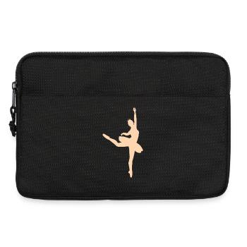 Silhouette de ballet minimaliste ballerine femme - Sacoche pour ordinateur portable 13 pouces - noir - Devant