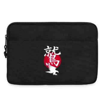 Weißer Adler und Rote Sonne - Laptoptasche 13" - Schwarz - Vorne