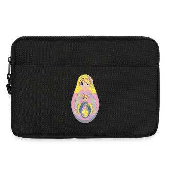 Conception de poupée matriochka gigogne - Sacoche pour ordinateur portable 13 pouces - noir - Devant