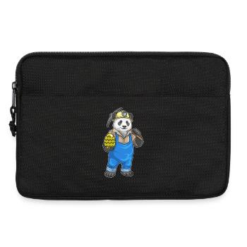 Panda Ostern Bergbau - Laptoptasche 13" - Schwarz - Vorne