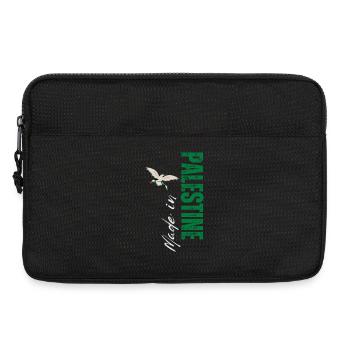 Made in Palestine, design vertical - Sacoche pour ordinateur portable 13 pouces - noir - Devant