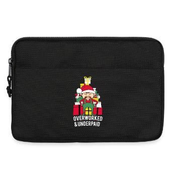 Overworked Elf – Lustiges Weihnachts Spruch Design - Laptoptasche 13" - Schwarz - Vorne