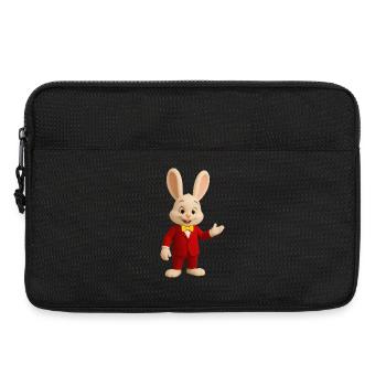 Häuptling Hase Gastgeber im roten Anzug - Laptoptasche 13" - Schwarz - Vorne