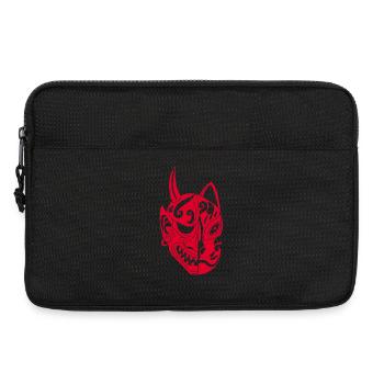 Chat-démon rouge japonais - Sacoche pour ordinateur portable 13 pouces - noir - Devant