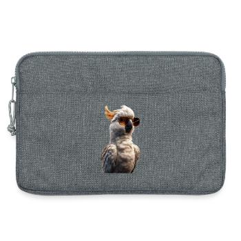 Perroquet Ara Perruche Cacatoès Amoureux des perroquets - Sacoche pour ordinateur portable 13 pouces - gris chiné - Devant