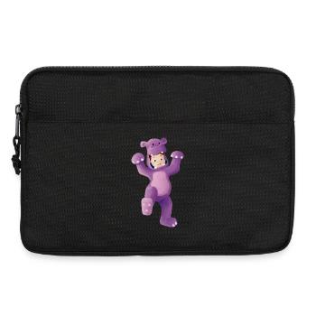 Junge als Nilpferd verkleidet - Laptoptasche 13" - Schwarz - Vorne