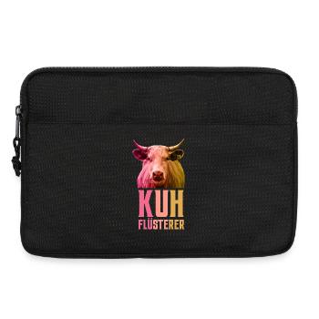 Chuchotement des vaches agriculteur agriculteur agriculteur - Sacoche pour ordinateur portable 13 pouces - noir - Devant