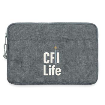 Fluglehrer Cfi Pilot Luftfahrtlehrer - Laptoptasche 13" - Grau meliert - Vorne