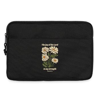 La joie du Seigneur est ma force fleurit - Sacoche pour ordinateur portable 13 pouces - noir - Devant