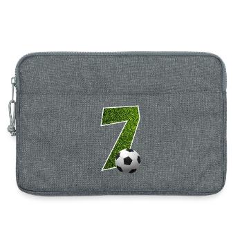 NO. 7 NUMBER 7 FOOTBALL 7TH BIRTHDAY - Laptop bag 13" - heather grey - Front