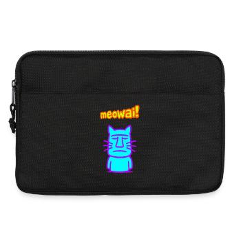 Moai Cat - Laptop bag 13" - black - Front