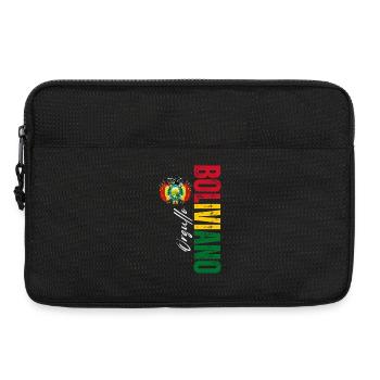 Bolivian pride, vertical design - Laptop bag 13" - black - Front
