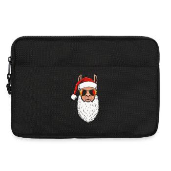 Santa Lama Xmas Fun Design Weihnachten - Laptoptasche 13" - Schwarz - Vorne