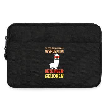 December Birthday Alpaca Saying Funny - Laptop bag 13" - black - Front