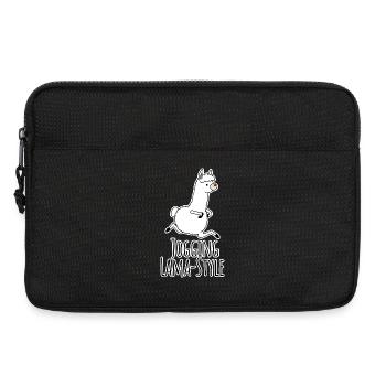 Llama-style joggers! Running silly and having fun at the same time! - Laptop bag 13" - black - Front