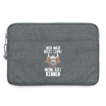 Mur des Boucliers Médiévaux Marché Médiéval Viking - Sacoche pour ordinateur portable 13 pouces - gris chiné - Devant