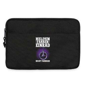 Heroes ride unicycles, not bicycles - Laptop bag 13" - black - Front