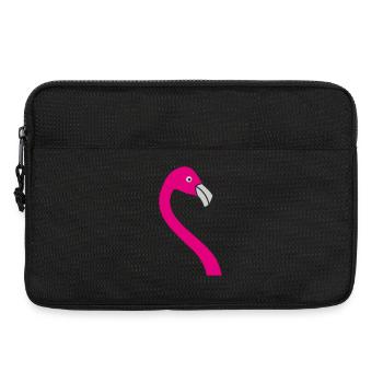 Silhouette rose néon flamant rose - Sacoche pour ordinateur portable 13 pouces - noir - Devant