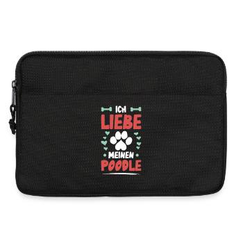 I love my poodle - Laptop bag 13" - black - Front