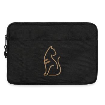Abstract Cat Motif – Timeless Line Art - Laptop bag 13" - black - Front