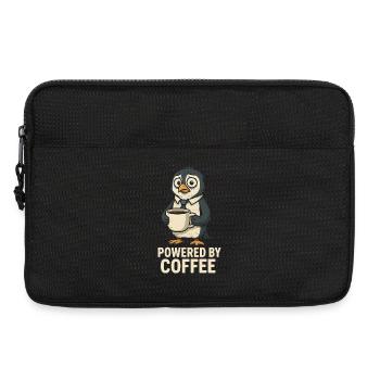 Manchot au café avec style - Sacoche pour ordinateur portable 13 pouces - noir - Devant