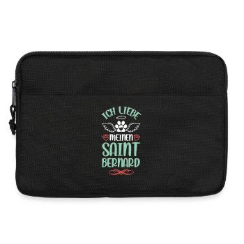 J’aime mon Saint-Bernard - Sacoche pour ordinateur portable 13 pouces - noir - Devant