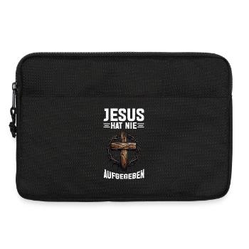 Jésus n’a jamais abandonné l’église des lecteurs de la Bible - Sacoche pour ordinateur portable 13 pouces - noir - Devant