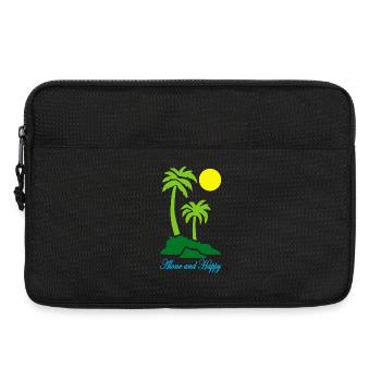 Seul et heureux - Sacoche pour ordinateur portable 13 pouces - noir - Devant