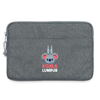 Koala Lumpur Cute Travel Pun Design - Laptop bag 13" - heather grey - Front