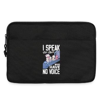 I speak for those who have no voice - Laptop bag 13" - black - Front