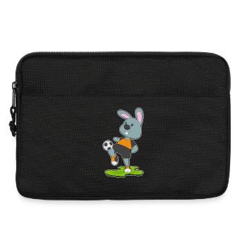 Joueur de football Bunny Sports de football - Sacoche pour ordinateur portable 13 pouces - noir - Devant