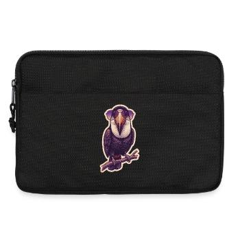 Crazy Toucan with Sunglasses - Laptop bag 13" - black - Front
