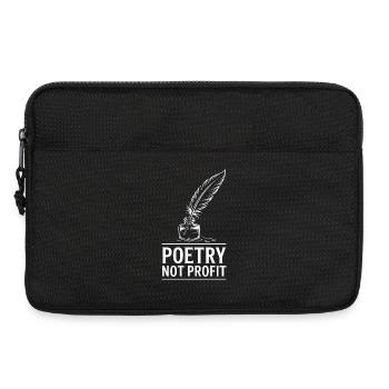 Conception de poésie à la plume et à l’encre - Sacoche pour ordinateur portable 13 pouces - noir - Devant
