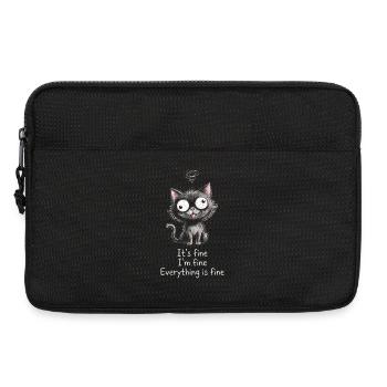 It's Fine I'm Fine Everything is Fine Katzen - Laptoptasche 13" - Schwarz - Vorne