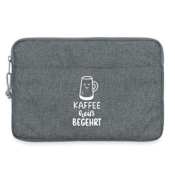 Kaffee heiß Begehrt Becher - Laptoptasche 13" - Grau meliert - Vorne