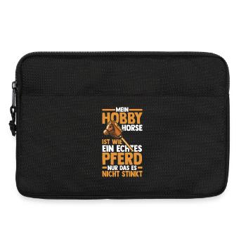 Steckenpferd Hobbyhorse Hobby Horsing - Laptoptasche 13" - Schwarz - Vorne