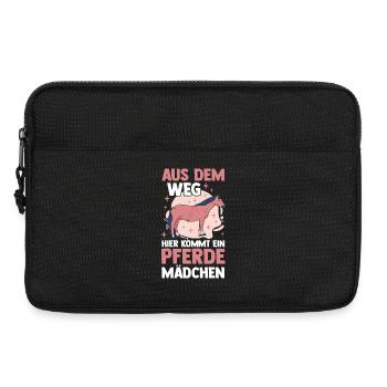 Reiten Pferdeliebhaber Reiterhof Pferde - Laptoptasche 13" - Schwarz - Vorne