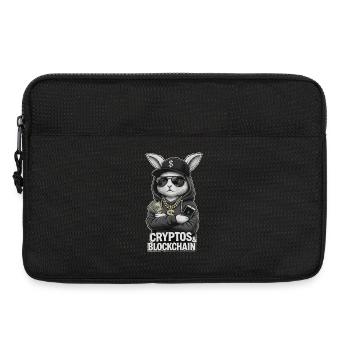 CryptoRabbit: Blockchain Hustle T-Shirt - Laptop bag 13" - black - Front