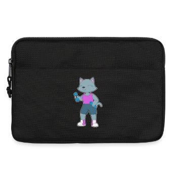 Culturisme Culturiste Haltères Chat - Sacoche pour ordinateur portable 13 pouces - noir - Devant