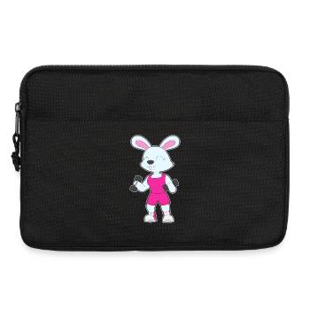 Culturisme Bunny Bodybuilder Haltères - Sacoche pour ordinateur portable 13 pouces - noir - Devant